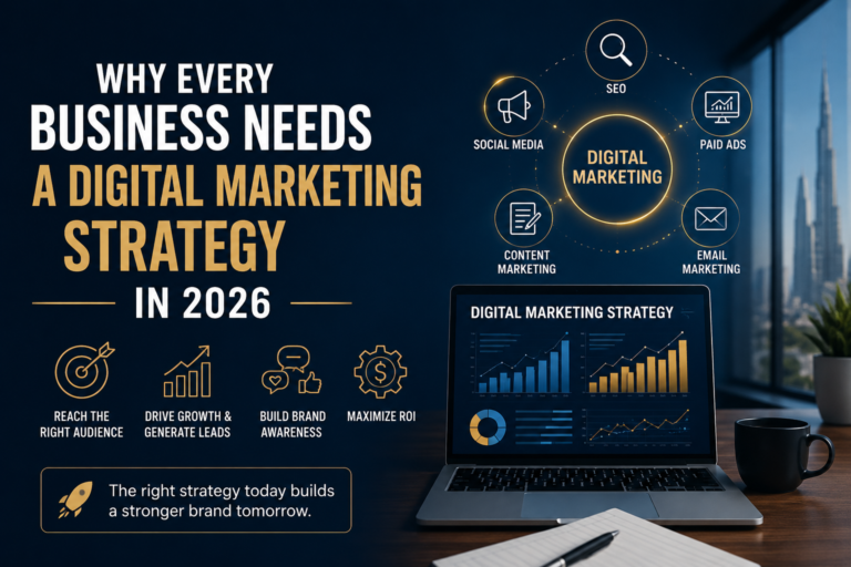 minimal infographic image on why every business needs marketing strategy